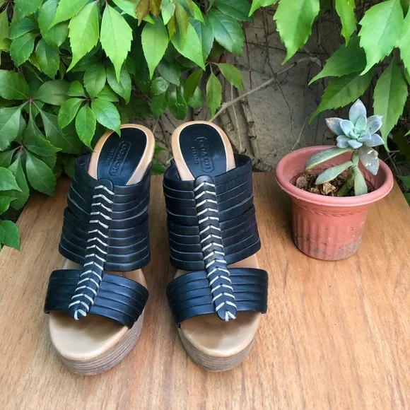 Coach Black Wedges - Picture 2 of 6